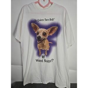 Vintage 90s Taco Bell Yo Quiero Tee Shirt Size 2xl Long Chihuahua Single Stitch